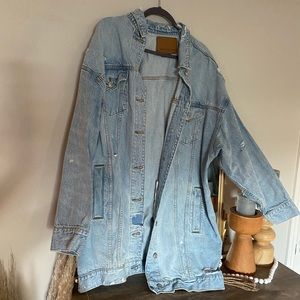 American eagle oversized denim jacket